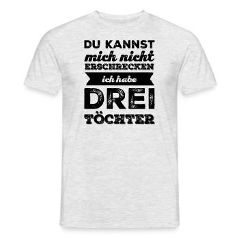 Dad Father's Day - Three Daughters - Men's T-Shirt - heather grey - Front - AI Model Male 178 dark (178cm)
