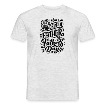 Pour un merveilleux père le jour de la fête des pères - T-shirt homme - gris chiné - Devant - AI Model Male 178 dark (178cm)