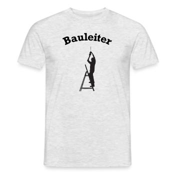 Drôle de directeur de la construction Accessoires de chantier - T-shirt homme - gris chiné - Devant - AI Model Male 178 dark (178cm)