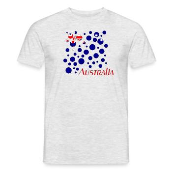 Australia Australien - Männer T-Shirt - Grau meliert - Vorne - AI Model Male 178 dark (178cm)