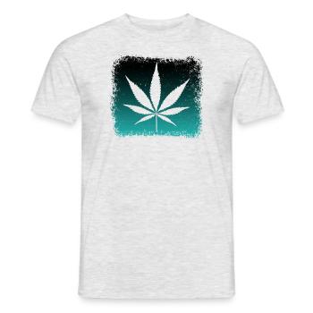 Ganja Weed Kiffen - Männer T-Shirt - Grau meliert - Vorne - AI Model Male 178 dark (178cm)