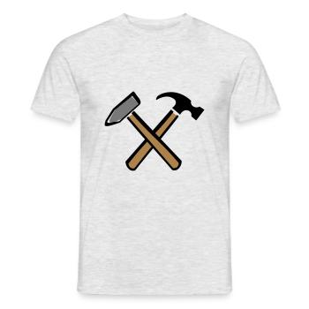 Tool hammer tool - Men's T-Shirt - heather grey - Front - AI Model Male 178 dark (178cm)