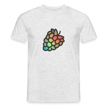 Himbeere Raspberry Früchte Obst Brombeere Geschenk - Männer T-Shirt - Grau meliert - Vorne - AI Model Male 178 dark (178cm)
