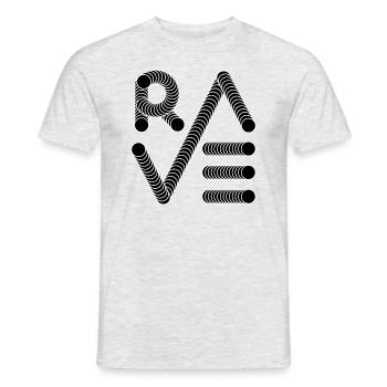 rave music logo design - Men's T-Shirt - heather grey - Front - AI Model Male 178 dark (178cm)