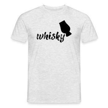 Whisky, schwarz - Männer T-Shirt - Grau meliert - Vorne - AI Model Male 178 dark (178cm)