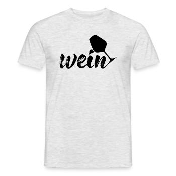 Wein, schwarz - Männer T-Shirt - Grau meliert - Vorne - AI Model Male 178 dark (178cm)