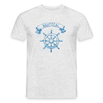 nautique, marin, voilier - T-shirt homme - gris chiné - Devant - AI Model Male 178 dark (178cm)