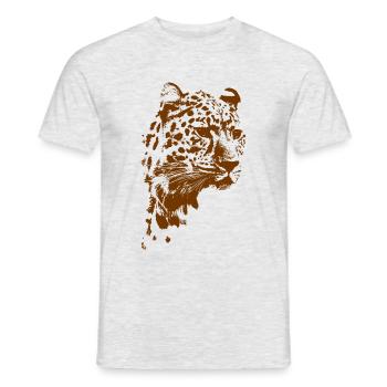 Guépard - T-shirt homme - gris chiné - Devant - AI Model Male 178 dark (178cm)