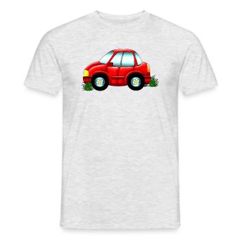 Rotes Auto - Männer T-Shirt - Grau meliert - Vorne - AI Model Male 178 dark (178cm)
