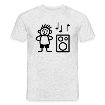 Lautsprecher Boxen - Männer T-Shirt - Grau meliert - Vorne - AI Model Male 178 dark (178cm)