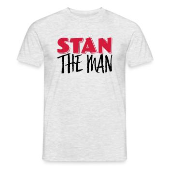 Stan the man! - Men's T-Shirt - heather grey - Front - AI Model Male 178 dark (178cm)