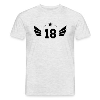 18th Birthday - Men's T-Shirt - heather grey - Front - AI Model Male 178 dark (178cm)