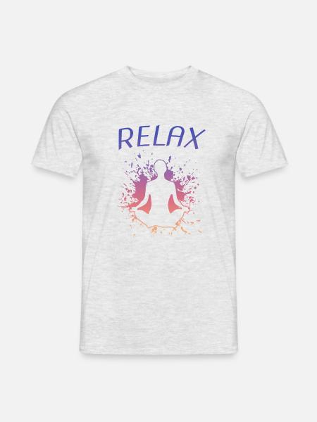 relax yoga namaste - Männer T-Shirt - Grau meliert