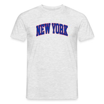 New York - Men's T-Shirt - heather grey - Front - AI Model Male 178 dark (178cm)