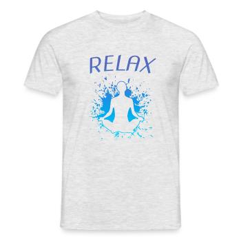 Yoga - Männer T-Shirt - Grau meliert - Vorne - AI Model Male 178 dark (178cm)