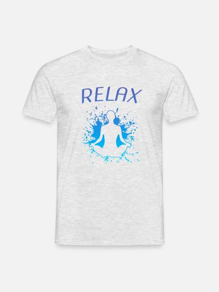 Yoga - Männer T-Shirt - Grau meliert