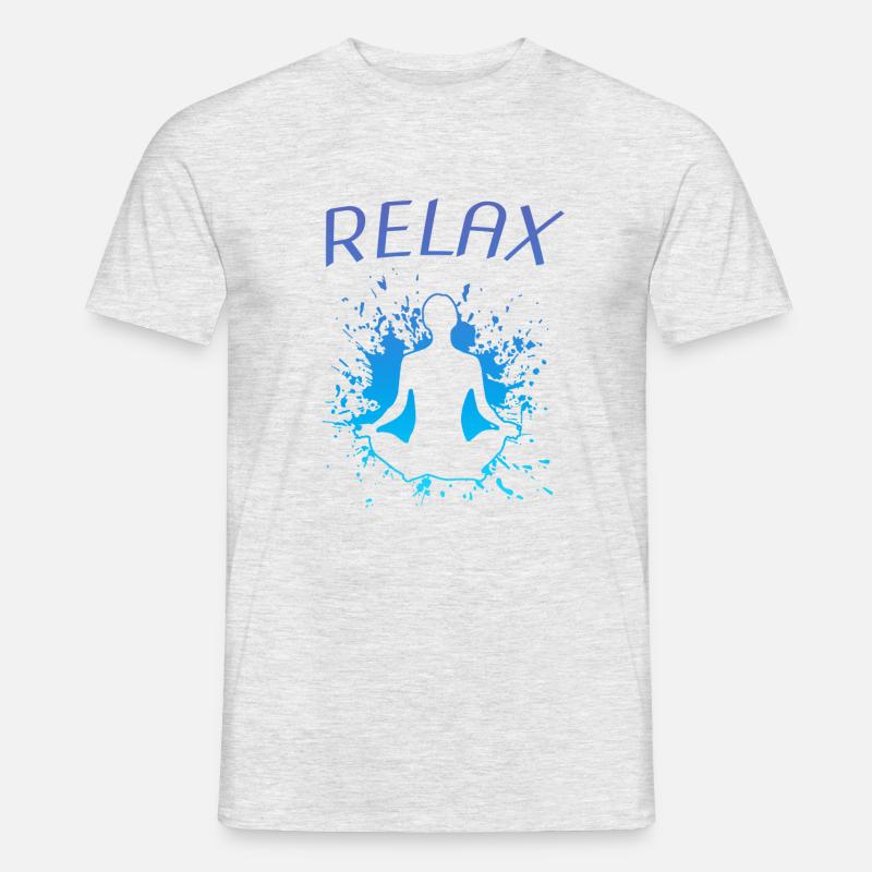 Yoga - Männer T-Shirt - Grau meliert