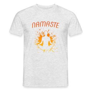 Yoga Namaste - Männer T-Shirt - Grau meliert - Vorne - AI Model Male 178 dark (178cm)