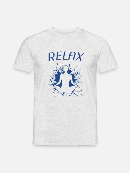 RELAX - Männer T-Shirt - Grau meliert