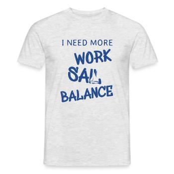 spruch für segler - Männer T-Shirt - Grau meliert - Vorne - AI Model Male 178 dark (178cm)