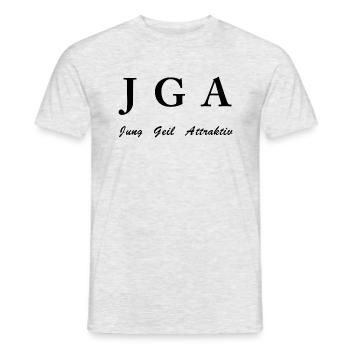 JGA, Junggesellenabschied Hochzeit Lustiger Spruch - Männer T-Shirt - Grau meliert - Vorne - AI Model Male 178 dark (178cm)