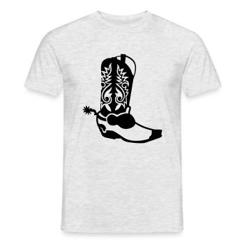 cowboy - Männer T-Shirt - Grau meliert - Vorne - AI Model Male 178 dark (178cm)