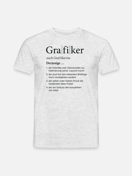 Grafiker Grafik Design Designerin Geschenkidee - Männer T-Shirt - Grau meliert