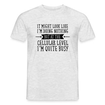 It Might Look That I'm Doing Nothing.. - T-shirt homme - gris chiné - Devant - AI Model Male 178 dark (178cm)