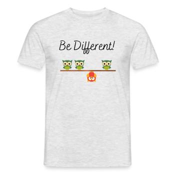 Be different - Männer T-Shirt - Grau meliert - Vorne - AI Model Male 178 dark (178cm)
