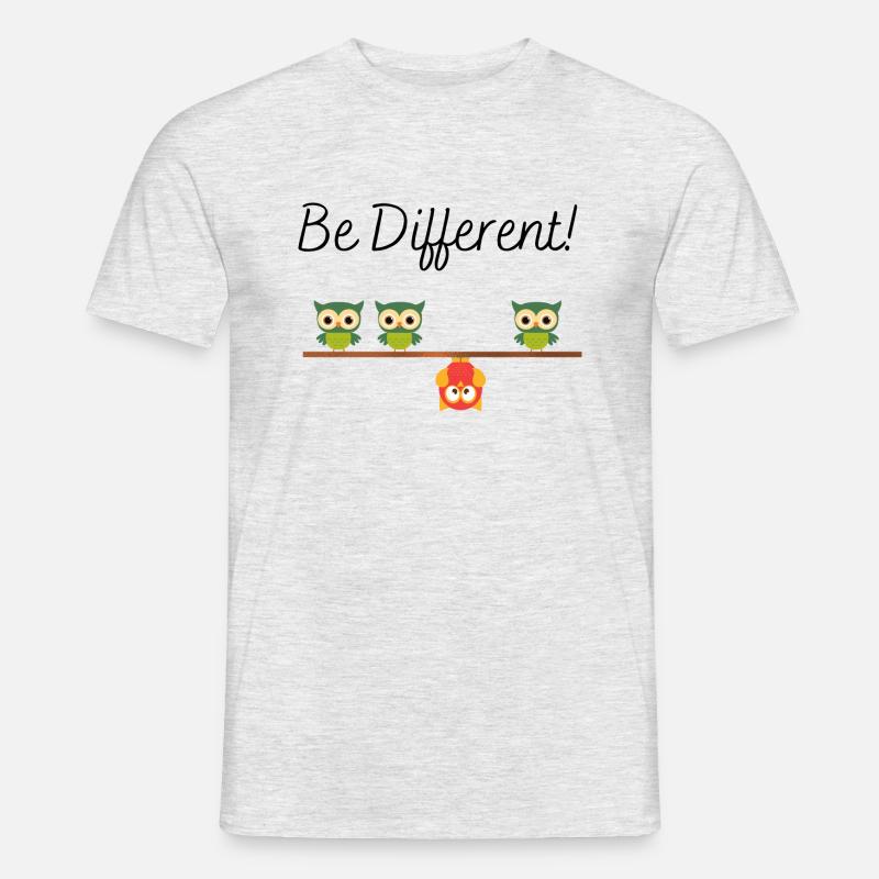 Be different - Männer T-Shirt - Grau meliert