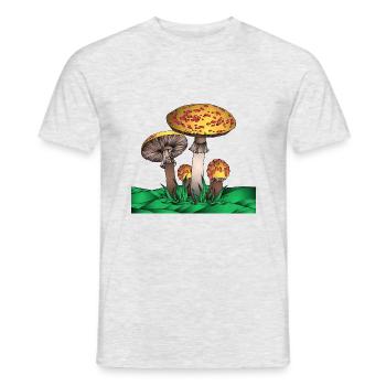 Magic Mushroom - Männer T-Shirt - Grau meliert - Vorne - AI Model Male 178 dark (178cm)