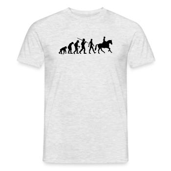Reiter Evolution Pferde - Männer T-Shirt - Grau meliert - Vorne - AI Model Male 178 dark (178cm)