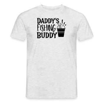 Daddy's fishing buddy - Men's T-Shirt - heather grey - Front - AI Model Male 178 dark (178cm)