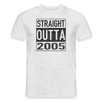 Straight Outta 2005 - T-shirt homme - gris chiné - Devant - AI Model Male 178 dark (178cm)
