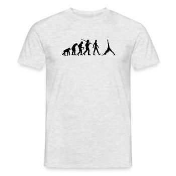 Yoga Evolution Namaste - Männer T-Shirt - Grau meliert - Vorne - AI Model Male 178 dark (178cm)