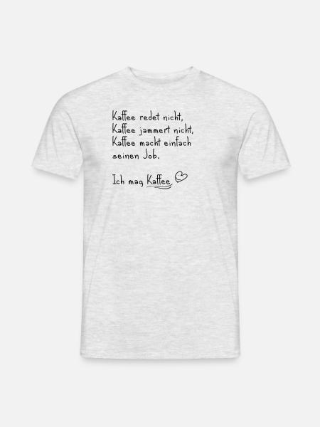 Ich mag Kaffee - Männer T-Shirt - Grau meliert