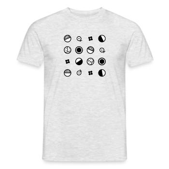 Abstract Pattern 02 - T-shirt homme - gris chiné - Devant - AI Model Male 178 dark (178cm)