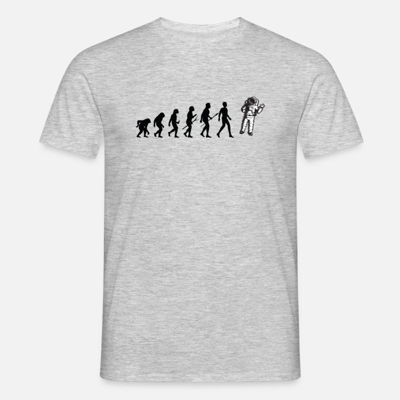 Evolution Raum - Männer T-Shirt - Grau meliert