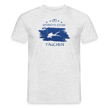 tauchen diving - Männer T-Shirt - Grau meliert - Vorne - AI Model Male 178 dark (178cm)