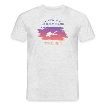Diving tauchen - Männer T-Shirt - Grau meliert - Vorne - AI Model Male 178 dark (178cm)