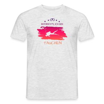 Tauchen Diving Spruch für Taucher - Männer T-Shirt - Grau meliert - Vorne - AI Model Male 178 dark (178cm)