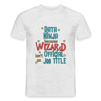 Data Ninja Wizard - Men's T-Shirt - heather grey - Front - AI Model Male 178 dark (178cm)