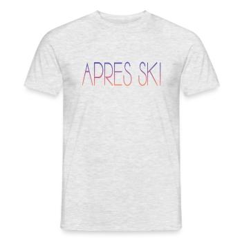 Apres Ski - Männer T-Shirt - Grau meliert - Vorne - AI Model Male 178 dark (178cm)