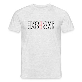 Love, Liebe, I love you, ich liebe Dich - Männer T-Shirt - Grau meliert - Vorne - AI Model Male 178 dark (178cm)
