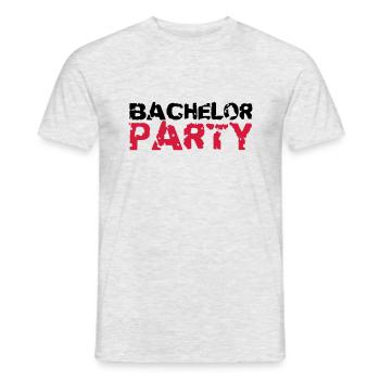 Bachelor Party Stempel Design - Men's T-Shirt - heather grey - Front - AI Model Male 178 dark (178cm)