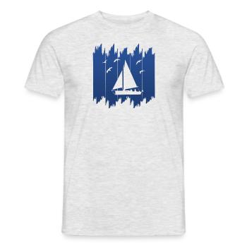 Segeln - Männer T-Shirt - Grau meliert - Vorne - AI Model Male 178 dark (178cm)