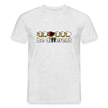 Sei anders Motorrad - Männer T-Shirt - Grau meliert - Vorne - AI Model Male 178 dark (178cm)