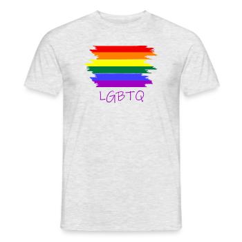 LGBTQ Lgbt - Männer T-Shirt - Grau meliert - Vorne - AI Model Male 178 dark (178cm)