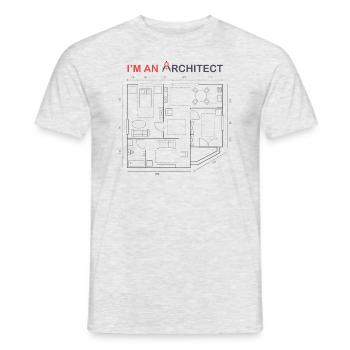 Ich bin Architekt - Männer T-Shirt - Grau meliert - Vorne - AI Model Male 178 dark (178cm)