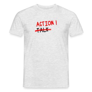 Action Action Fight Demo Revolution Politics - Men's T-Shirt - heather grey - Front - AI Model Male 178 dark (178cm)